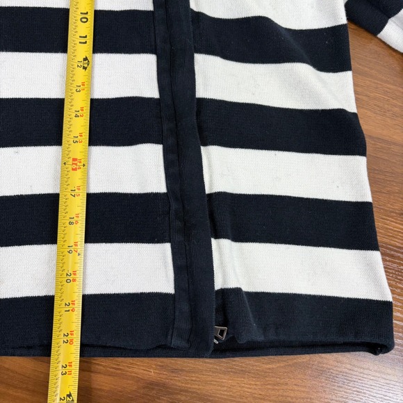 Lane Bryant Black White Striped Asymmetrical Zip Sweater Womens Plus Size 18 20 - Picture 12 of 13